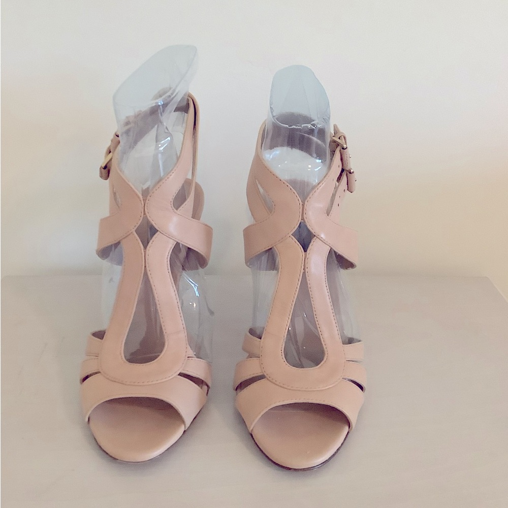 Nordstrom Tan High Heel Strappy Sandals